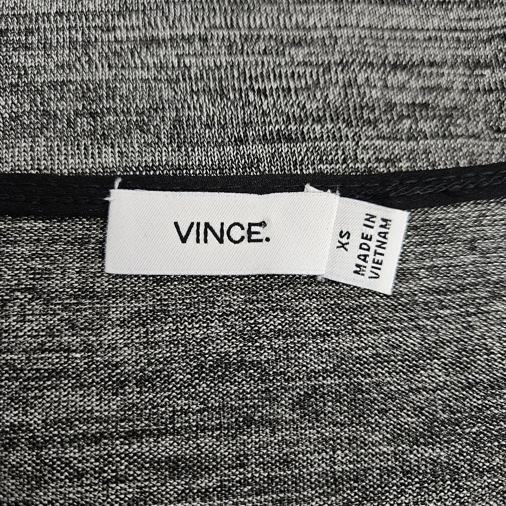 Vince Tee Shirt Gray Marled Short Sleeve Scoop Neck Lightweight Top - Picture 4 of 6